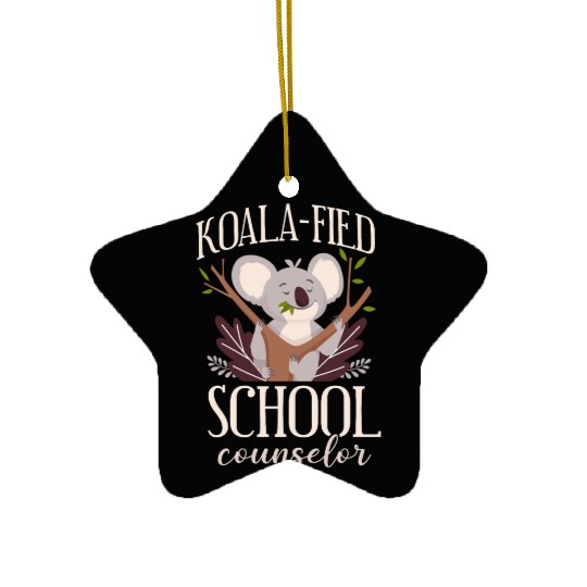 School Counselor Koala Koala-Fied Ceramic Ornaments