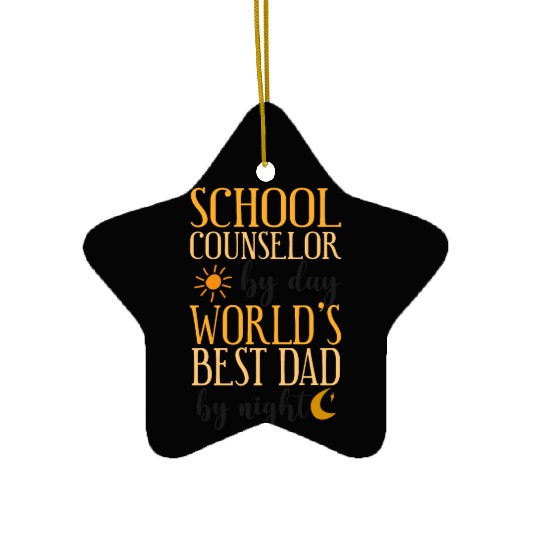 School Counselor Dad School Ceramic Ornaments