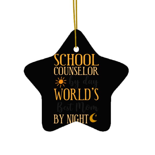 School Counselor Mom School Ceramic Ornaments