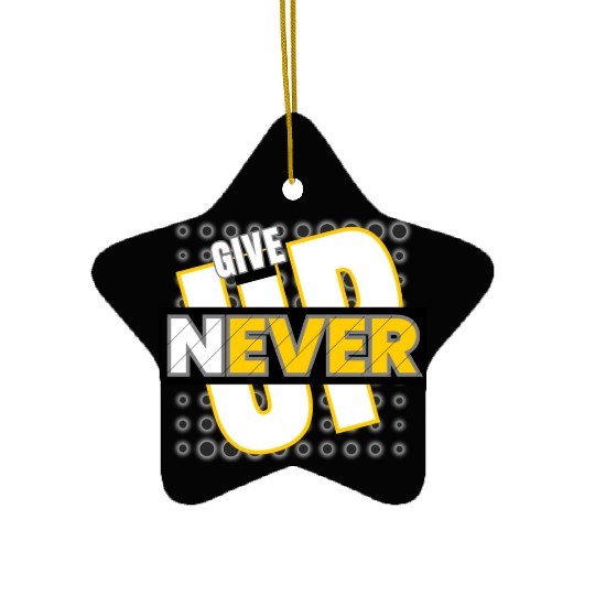 Never give up!  they will run and not weary... Ceramic Ornaments