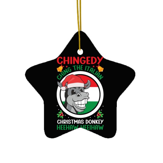 Christmas Donkey Italian Xmas Funny Santa Claus Ceramic Ornaments