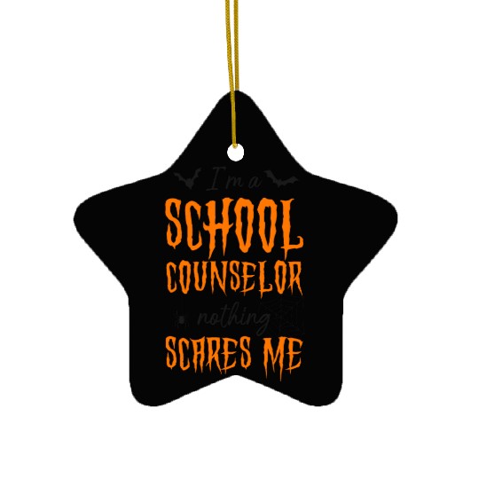School Counselor Mom Halloween I'm Ceramic Ornaments