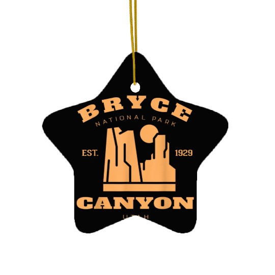 Vintage Bryce Canyon National Park Utah Hiking Cam Ceramic Ornaments