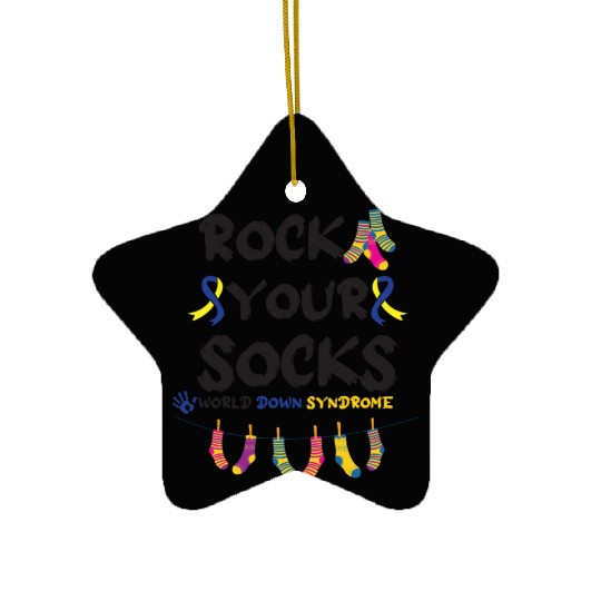 World Down Syndrome Awareness T21 Homie Teacher Ceramic Ornaments