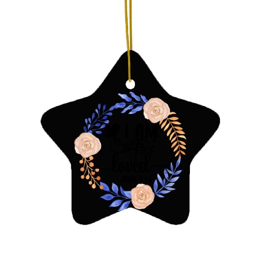 So Loved John 3:16 Love Jesus Christian Christmas Ceramic Ornaments