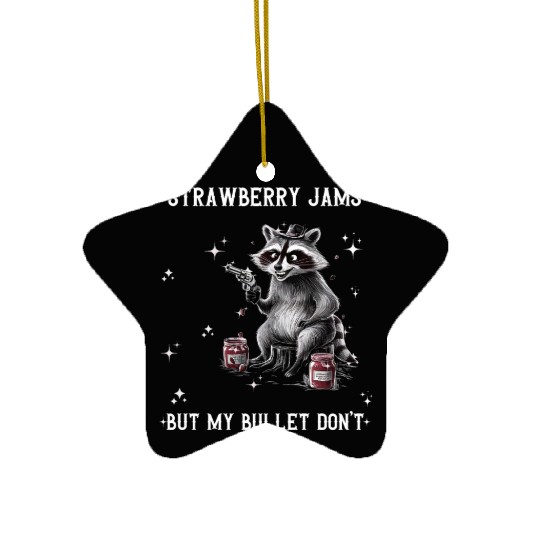 Strawberry Jams But My Bullet Don't Ceramic Ornaments