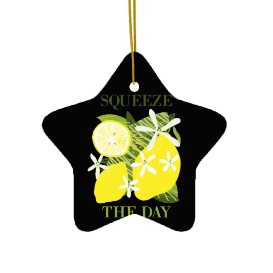 Citrus Lover Squeeze the day Ceramic Ornaments