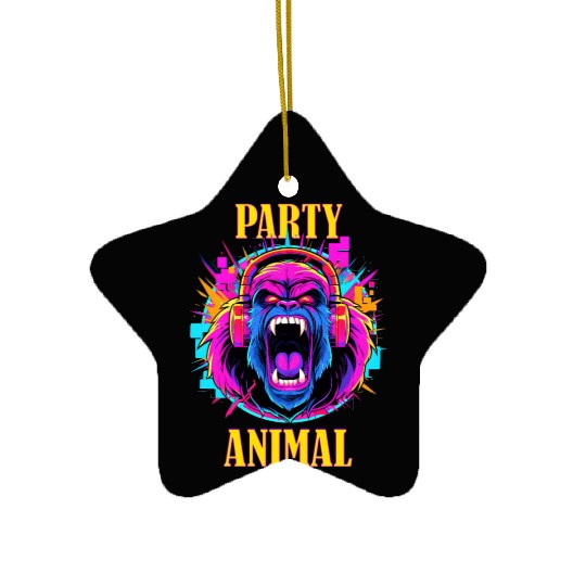 Party Animal Gorilla Style - Ceramic Ornaments Design
