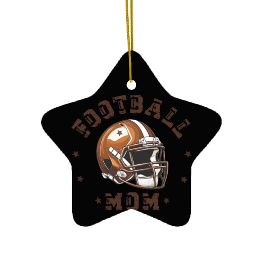 Football Mom Mama Coquette Bow Funn Game Day Ceramic Ornaments