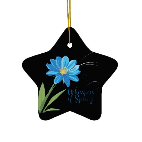 Blue Blossom Beauty “blue flowers” Ceramic Ornaments