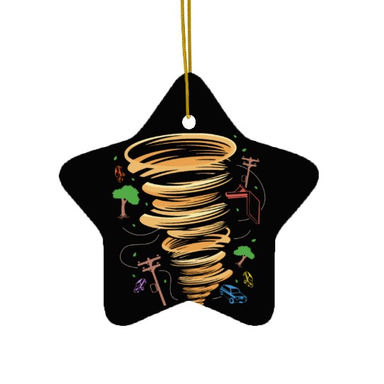 Funny Meteorologist Storm Weather Forecasting Ceramic Ornaments