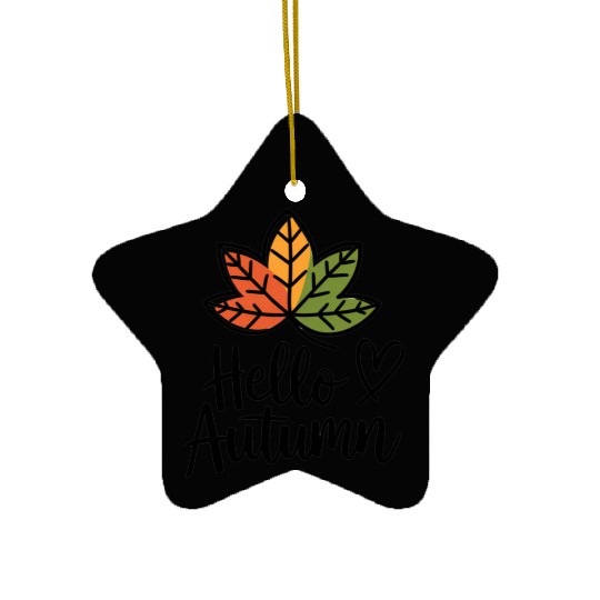 Hello autumn Ceramic Ornaments