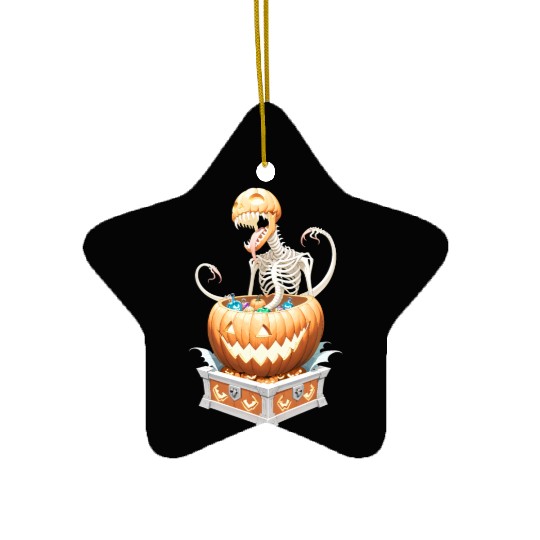 "Heavy Metal Skeletons and Skulls Halloween Art Ceramic Ornaments