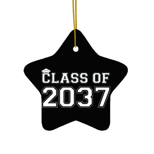 Class Of 2037 Pre K Grow With Me Graduation Ceramic Ornaments