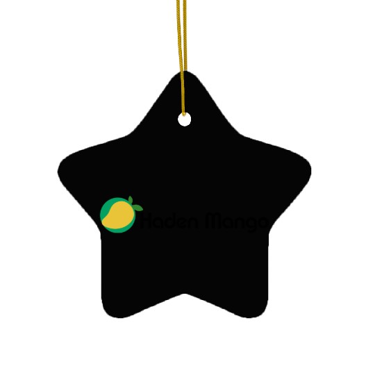 Green Mango Logo Design Ceramic Ornaments