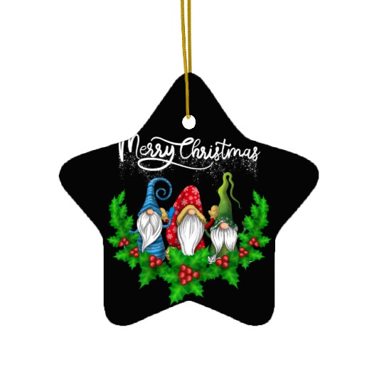 Merry Christmas Gnomes Xmas Family Men Women Ceramic Ornaments