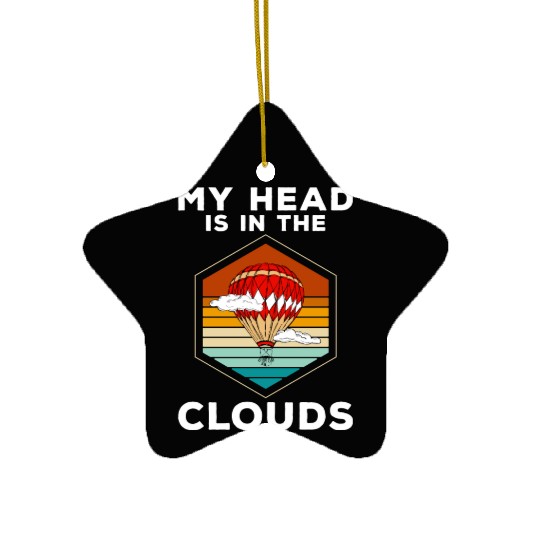 Balloon Sky Clouds Ceramic Ornaments