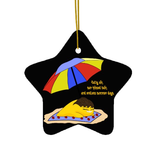 Salty air, sun kissed hair. Ceramic Ornaments