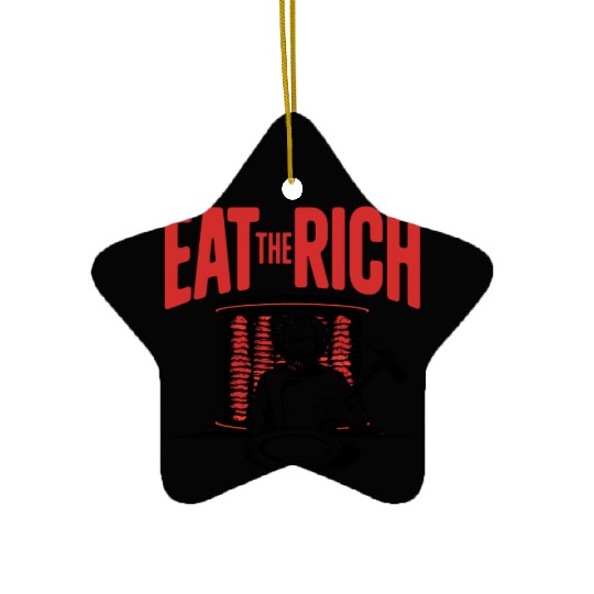 Eat The Rich Döner Kebab Satirical Design Ceramic Ornaments