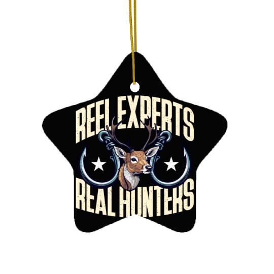 Fishing And Hunting Reel Experts Fishing Lover Ceramic Ornaments
