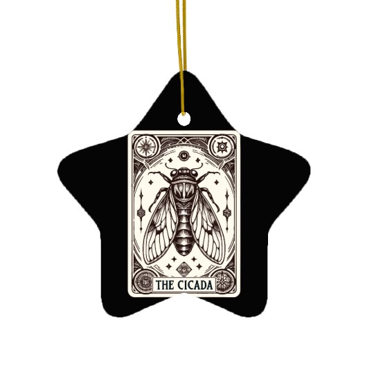 Cicada Tarot Card Brood Emergence Ceramic Ornaments