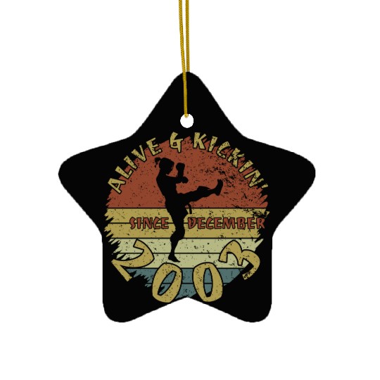 21st birthday Alive and kickin since 12/2003 Ceramic Ornaments