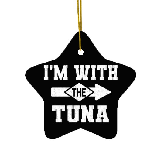 I'm With The Tuna Matching Halloween Costume Party Ceramic Ornaments