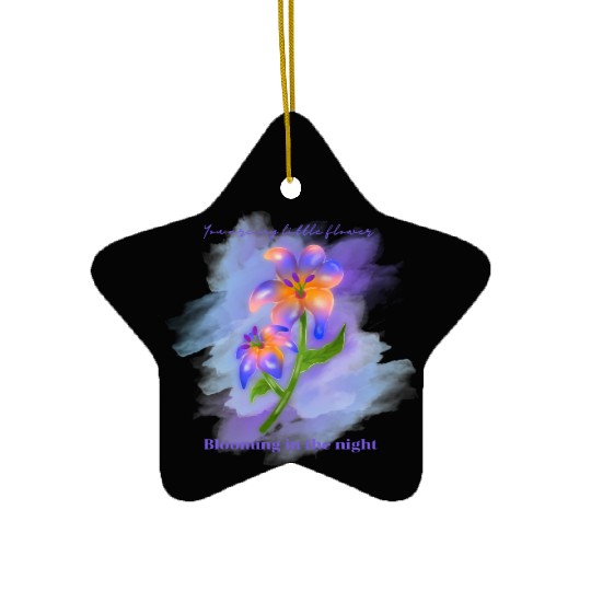 My Midnight Flower Ceramic Ornaments