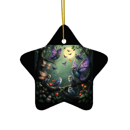 Enchanted Forest Creatures Halloween Ideas Ceramic Ornaments