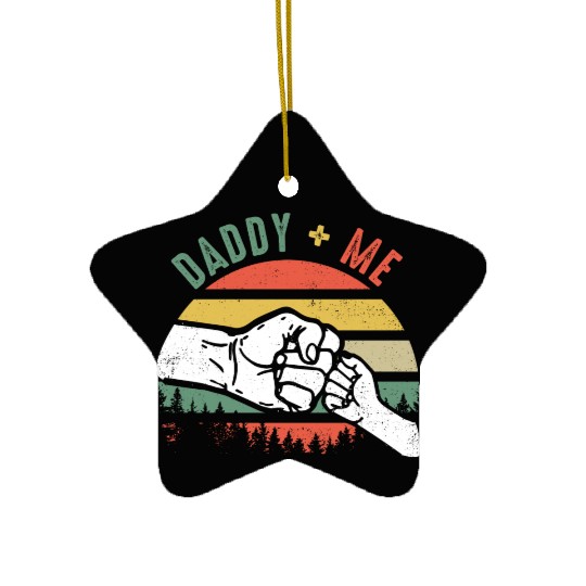 Love Daddy and Me Ceramic Ornaments