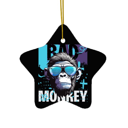 Bad Monkey Ceramic Ornaments