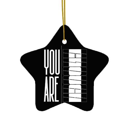 You Are Enough" Inspirational Optical quote Ceramic Ornaments