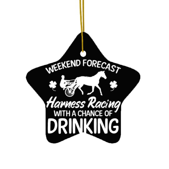 Harness-Racing Trotting-horse Weekend Ceramic Ornaments
