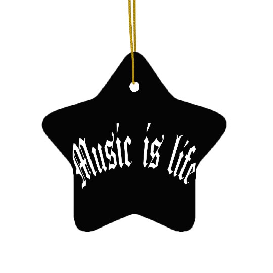 Music Is My Life Party Club Concert Sound Love Ceramic Ornaments