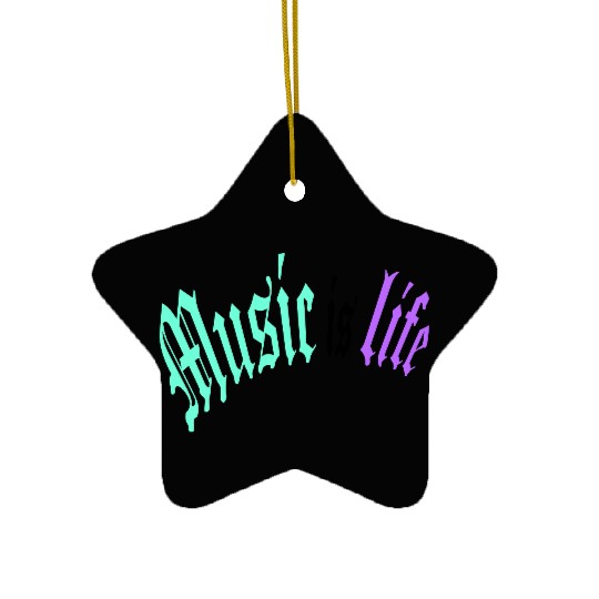Music Is My Life Party Club Concert Sound Love Ceramic Ornaments