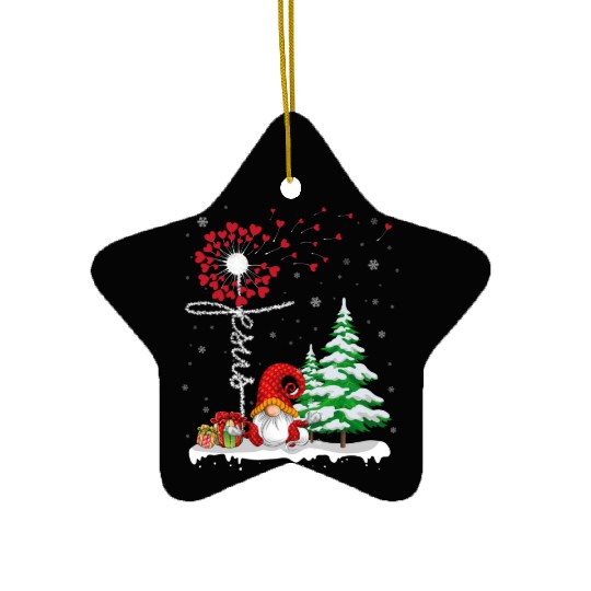 Gnome Jesus Dandelion Christmas Tree Ceramic Ornaments