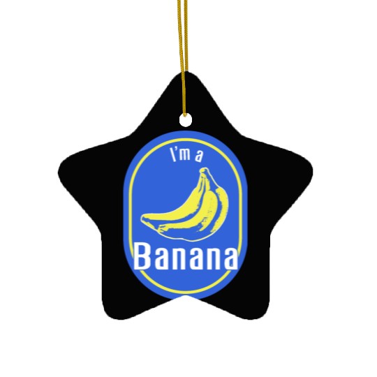 I'm a Banana Fruit Sticker Lazy Halloween Costume Ceramic Ornaments