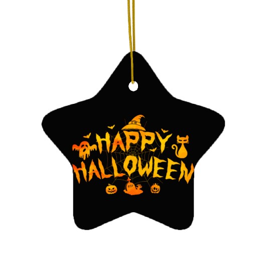 Trick Or Treat Happy Halloween Ceramic Ornaments Scary Costume