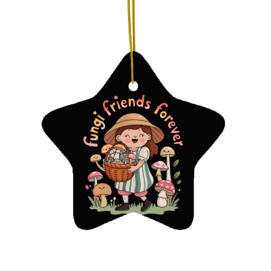 Fungi Friends Forever Ceramic Ornaments