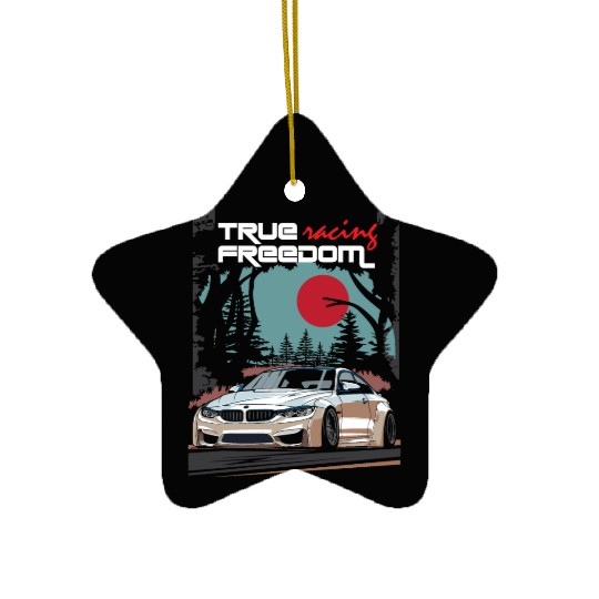true racing freedom Ceramic Ornaments