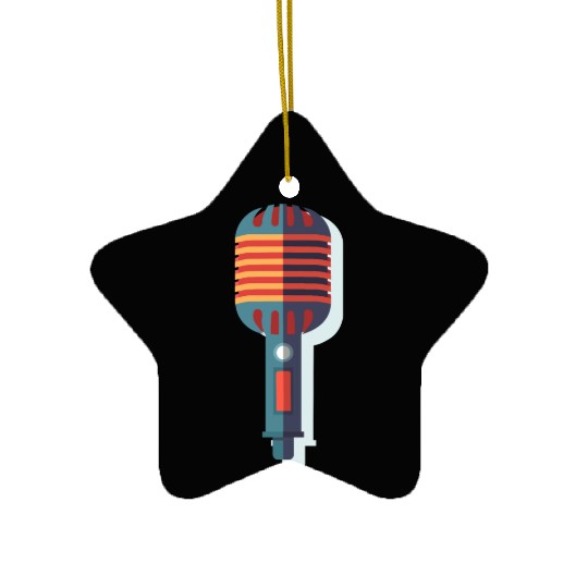 Microphone Ceramic Ornaments