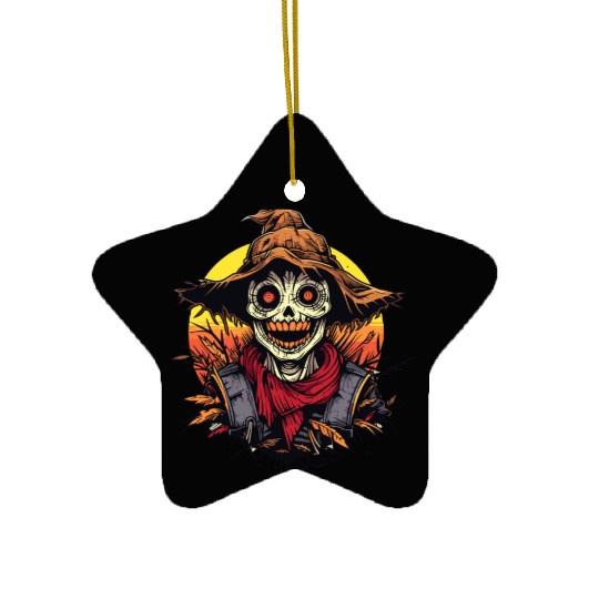 Cartoon Horror Scarecrow Ceramic Ornaments