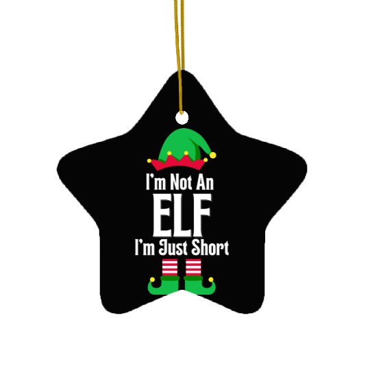Im Not An Elf Family Christmas Pjs Matching Ceramic Ornaments