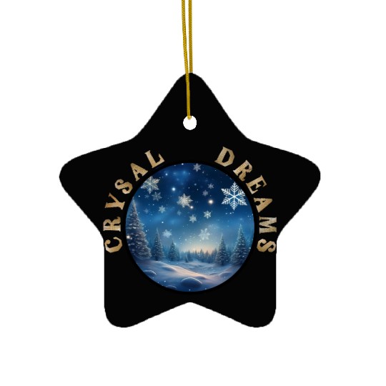 Winter's Embrace - A Crystal Clear Dream Ceramic Ornaments