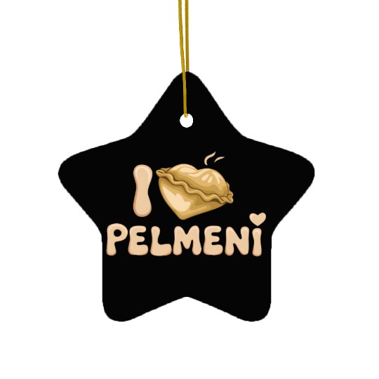 Pelmeni Dumpling Russian Comfort Food Ceramic Ornaments