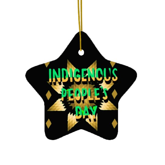Indigenous People Logos Ceramic Ornaments