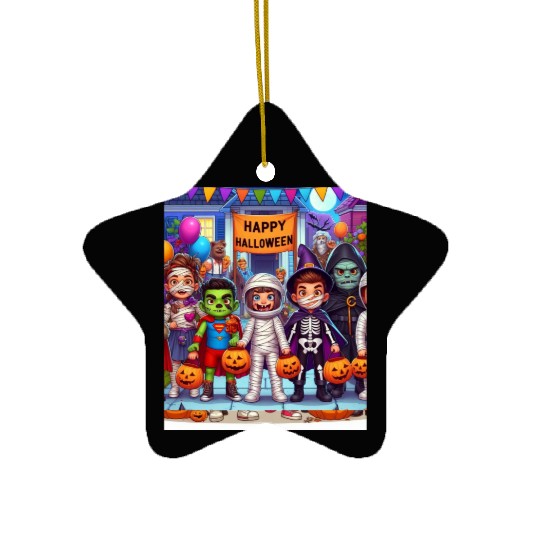 Happy Halloween Ceramic Ornaments