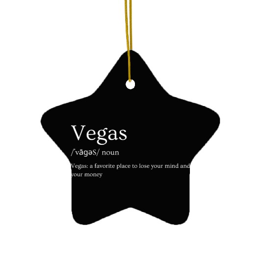 Funny Vegas definition Ceramic Ornaments