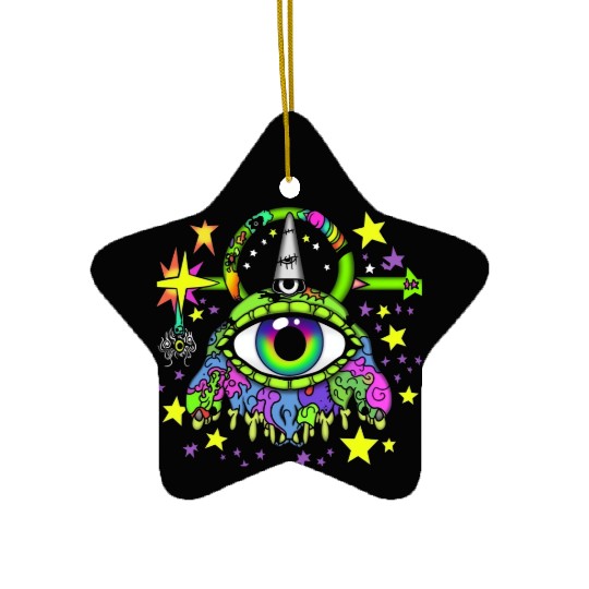 Crazy Psychedelic Pop Punk Monster Ceramic Ornaments