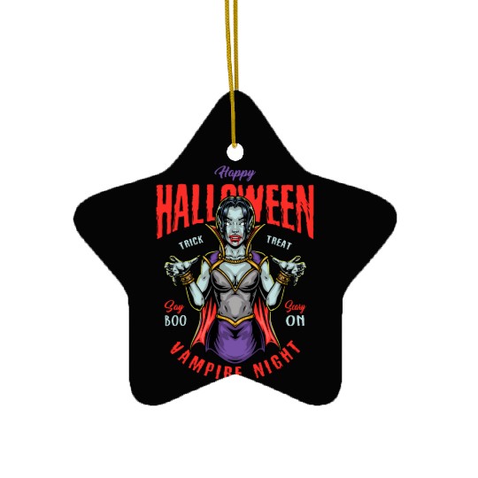 Halloween Vampire Night Ceramic Ornaments